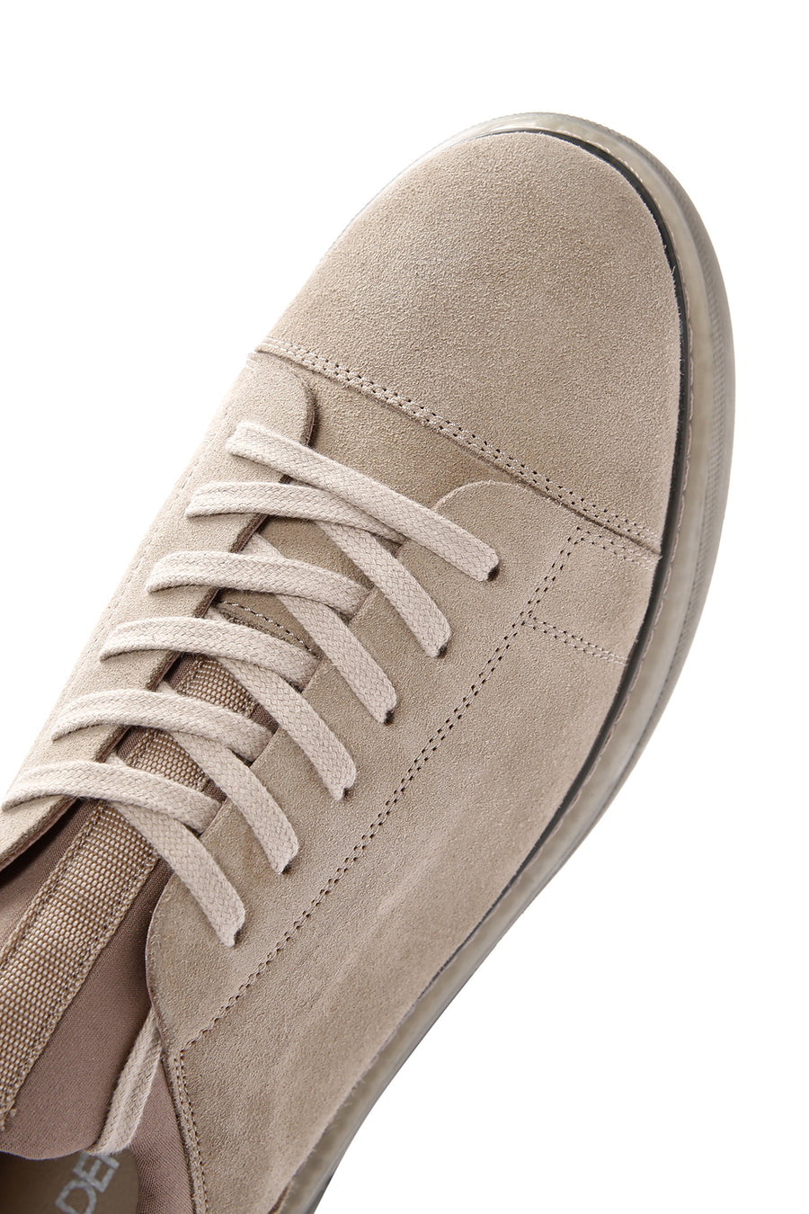 Erkek Bej Bağcıklı Süet Deri Sneaker