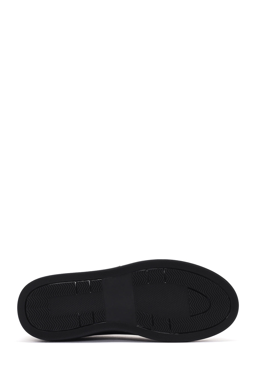 Men's Black Lace-up Leather Sneaker