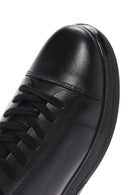Men's Black Lace-up Leather Sneaker | Derimod