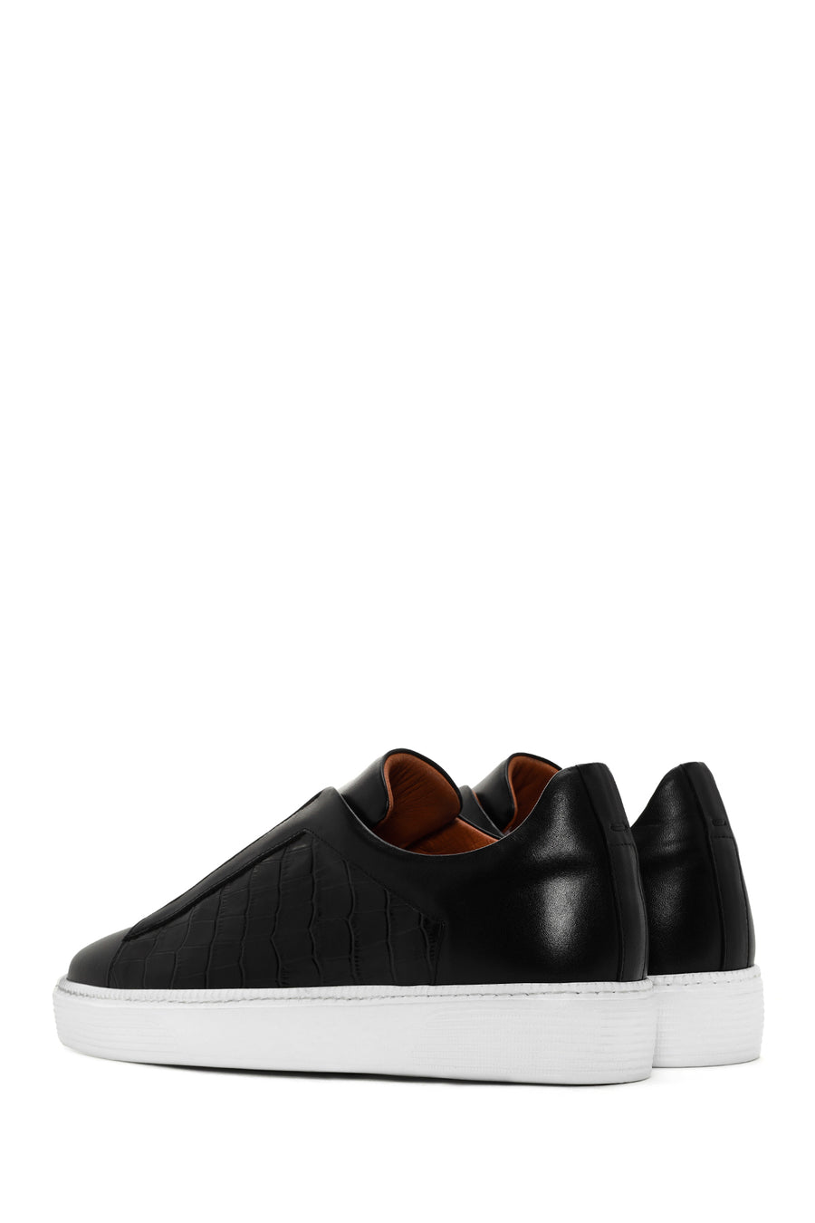 Men's Black Crocodile Leather Sneaker