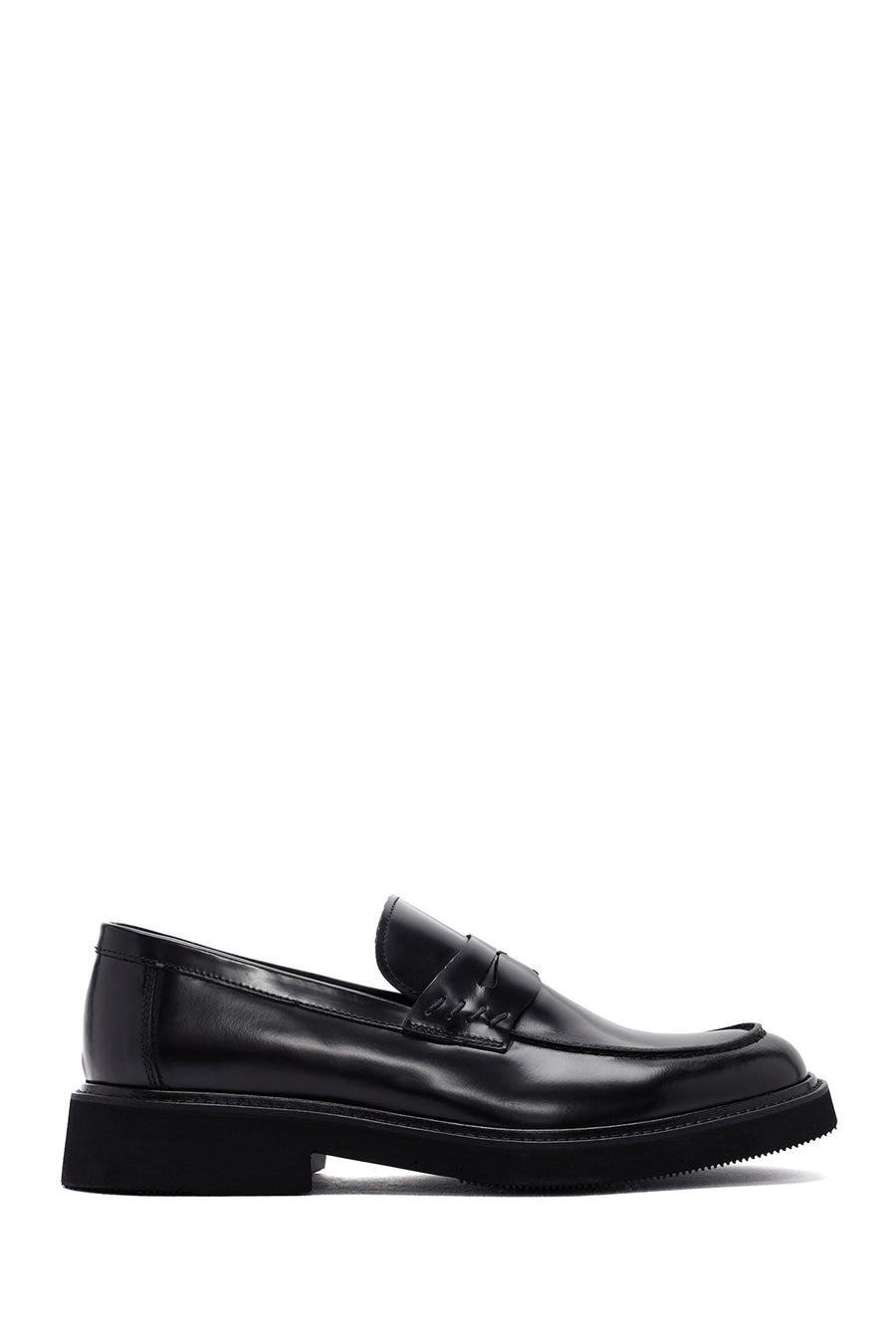 Erkek Siyah Deri Klasik Loafer 24SFD635322 | Derimod
