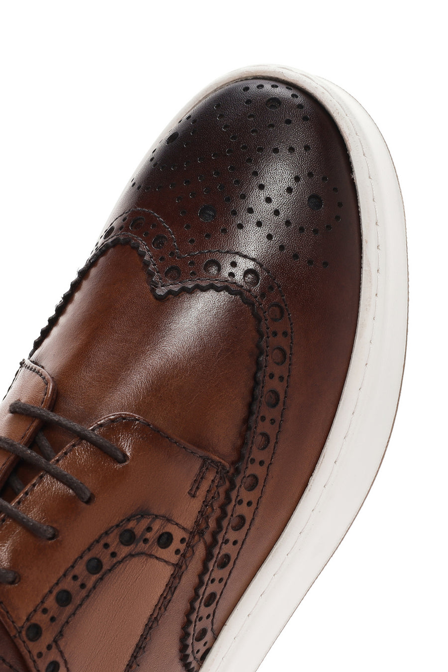 Men's Tan Lace-Up Leather Casual Shoes