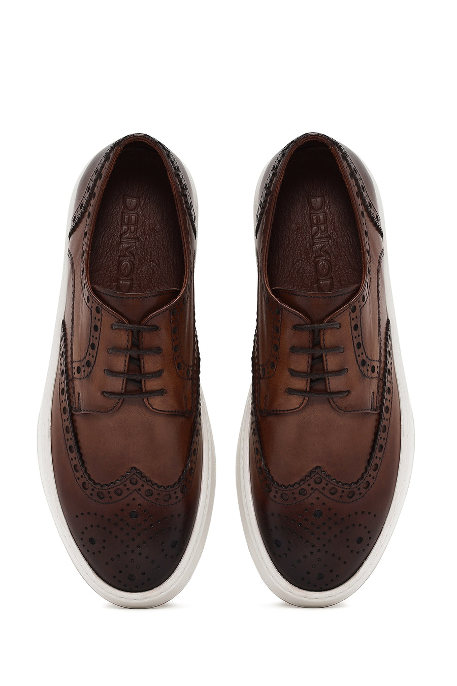Men's Tan Lace-Up Leather Casual Shoes