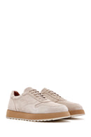 Men's Beige Lace-up Suede Leather Casual Sneaker | Derimod