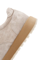 Men's Beige Lace-up Suede Leather Casual Sneaker | Derimod