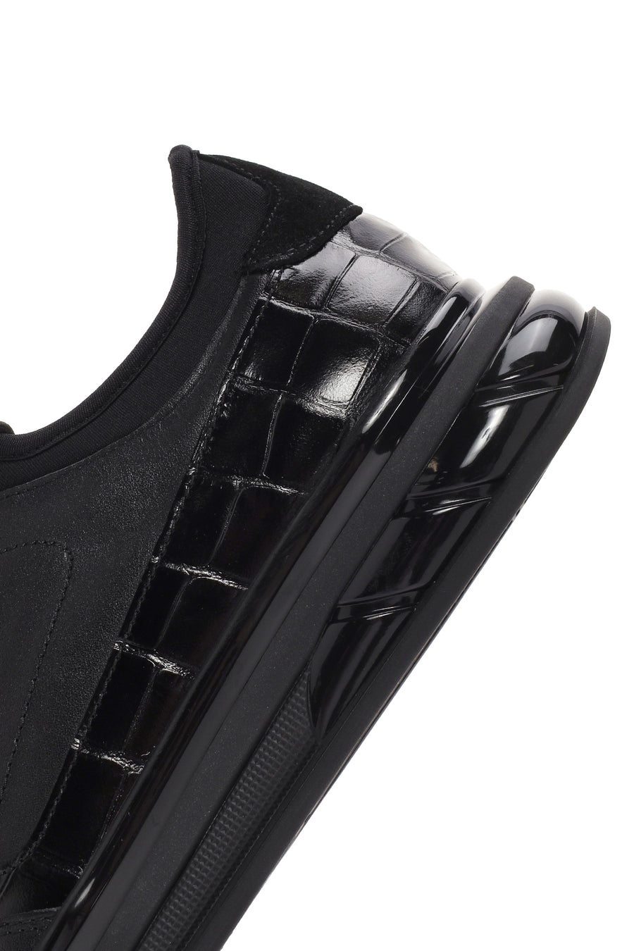 Men's Black Lace-Up Leather Casual Sneaker