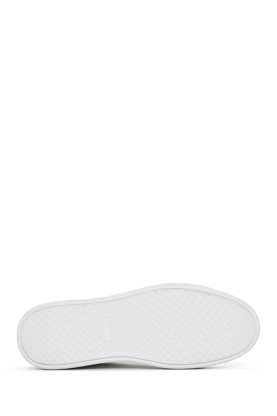 Erkek Beyaz Bağcıklı Deri Sneaker