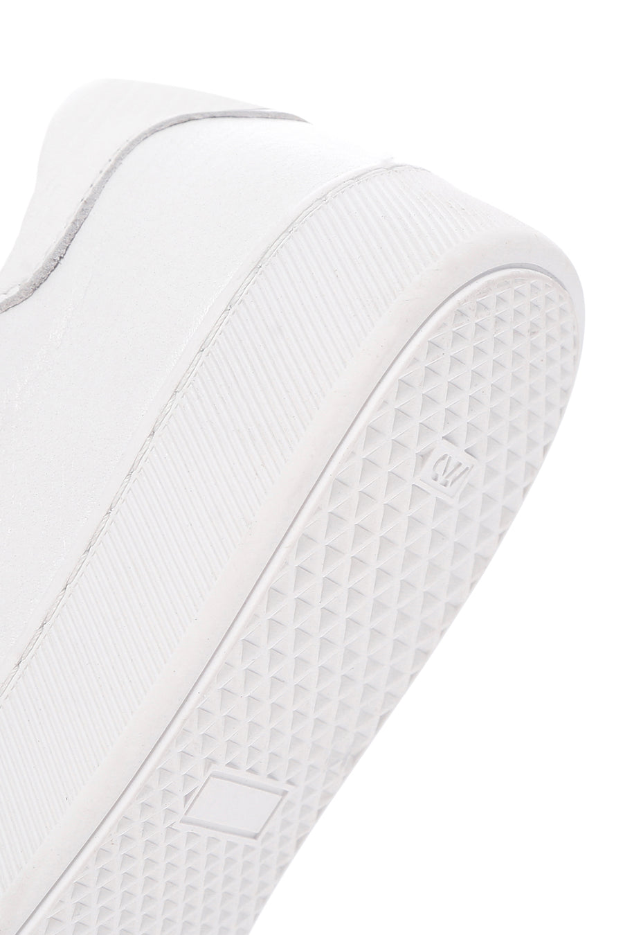 Erkek Beyaz Bağcıklı Deri Sneaker