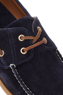 Men's Navy Blue Suede Leather Casual Shoes | Derimod