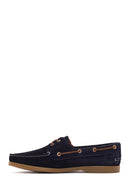 Men's Navy Blue Suede Leather Casual Shoes | Derimod