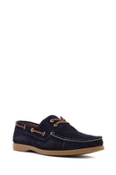 Men's Navy Blue Suede Leather Casual Shoes | Derimod