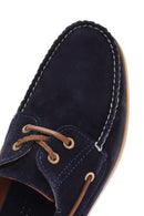 Men's Navy Blue Suede Leather Casual Shoes | Derimod
