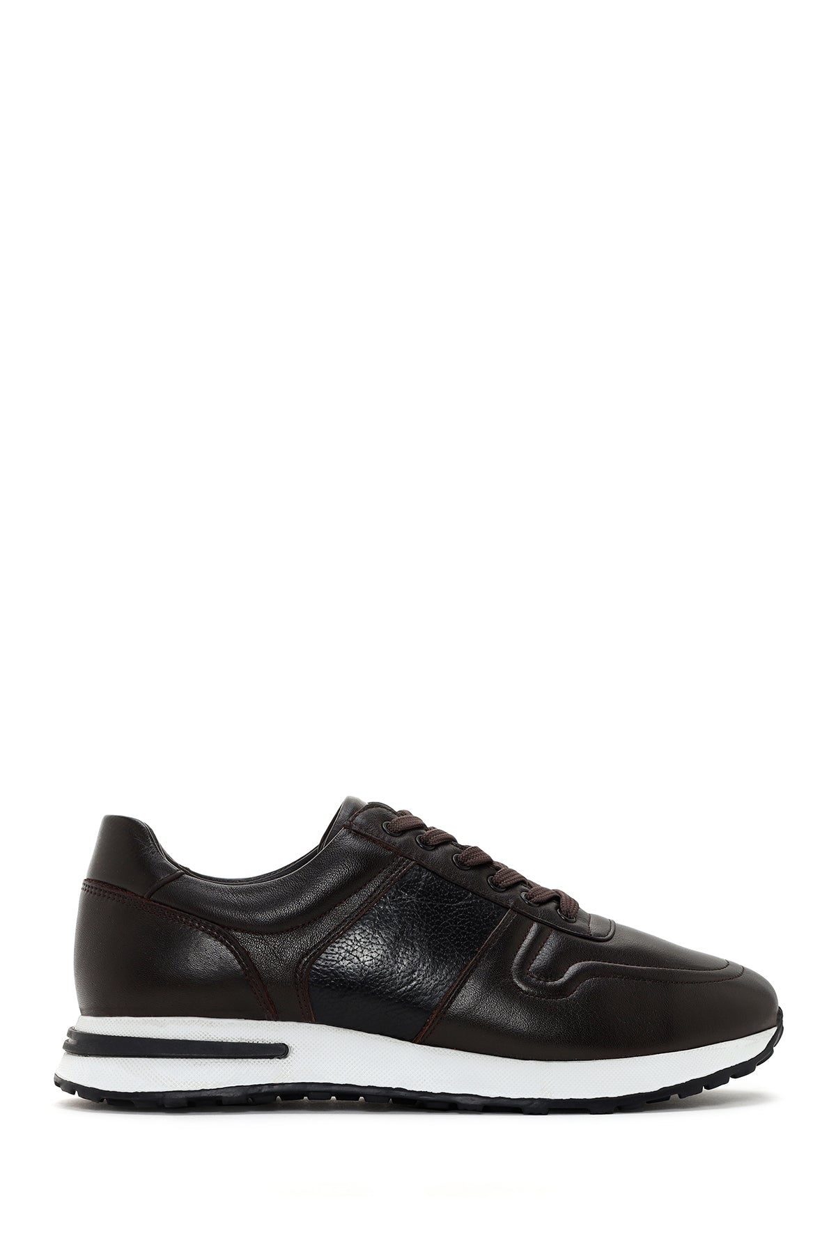 Erkek Kahverengi Kalın Tabanlı Deri Sneaker 24SFD641818 | Derimod