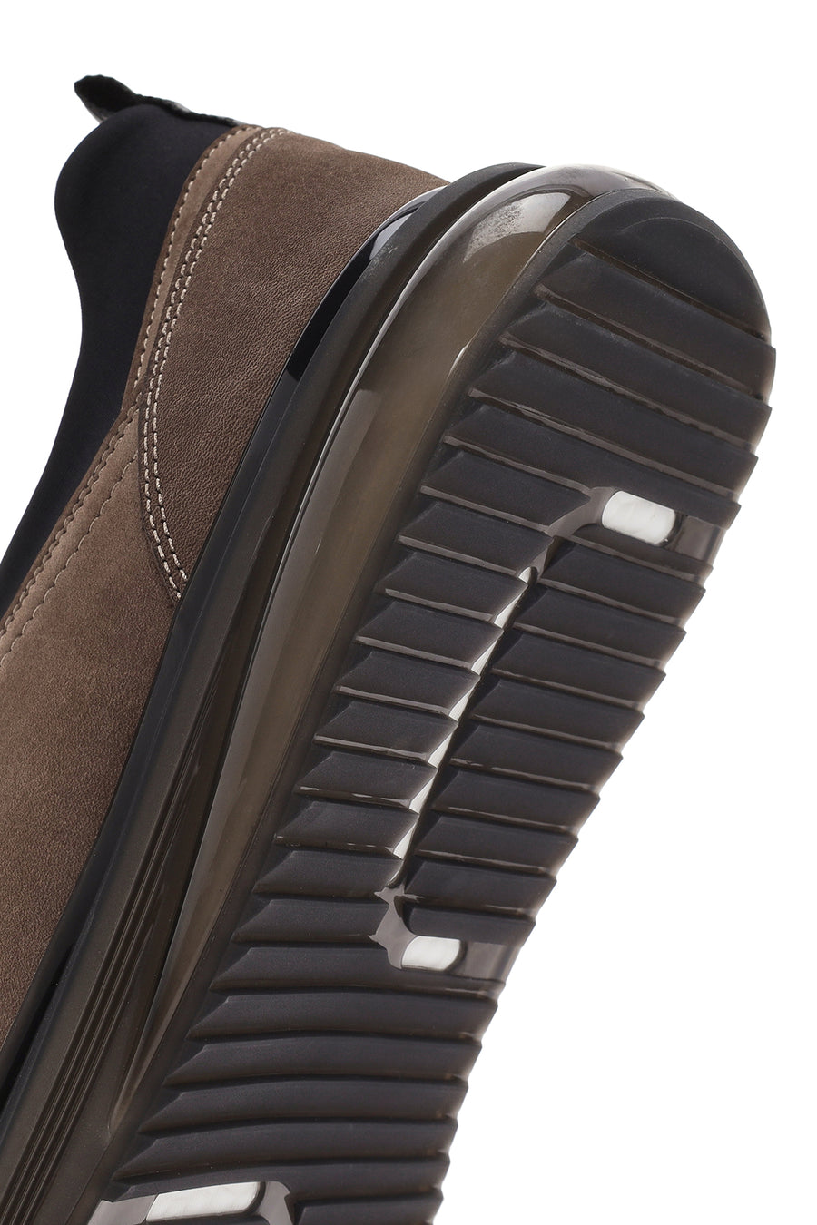 Men's Mink Lace-up Thick-Sole Leather Casual Sneaker