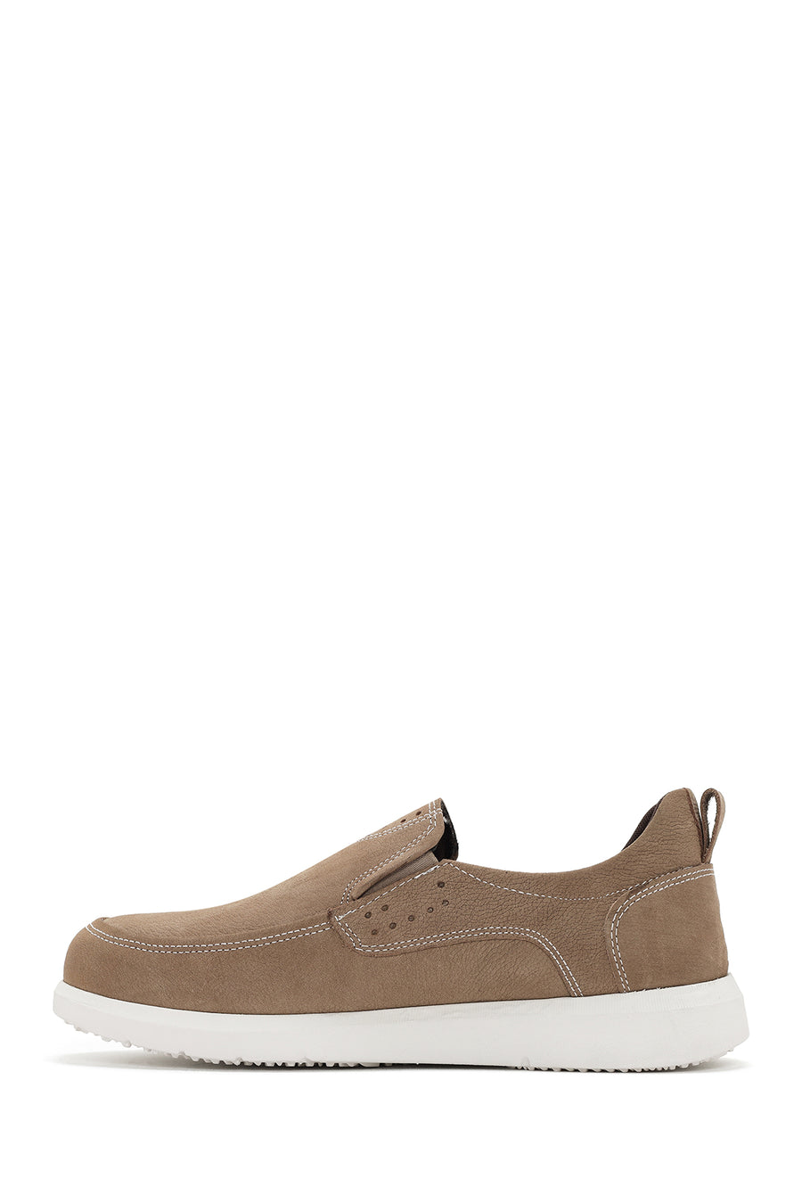 Erkek Vizon Nubuk Deri Comfort Loafer