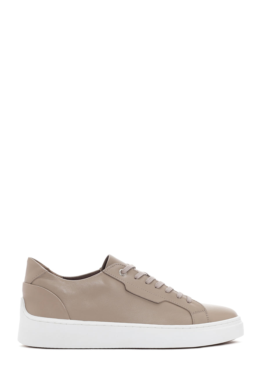 Erkek Bej Bağcıklı Deri Sneaker 24SFD643318 | Derimod