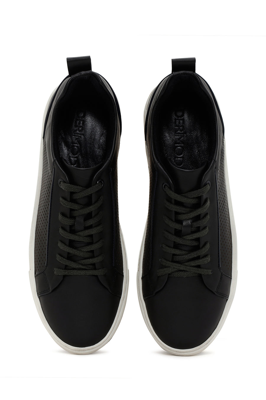 Erkek Yeşil Bağcıklı Deri Sneaker