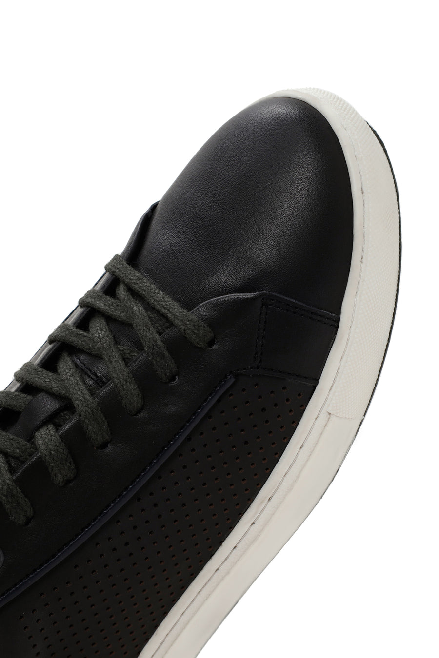 Erkek Yeşil Bağcıklı Deri Sneaker