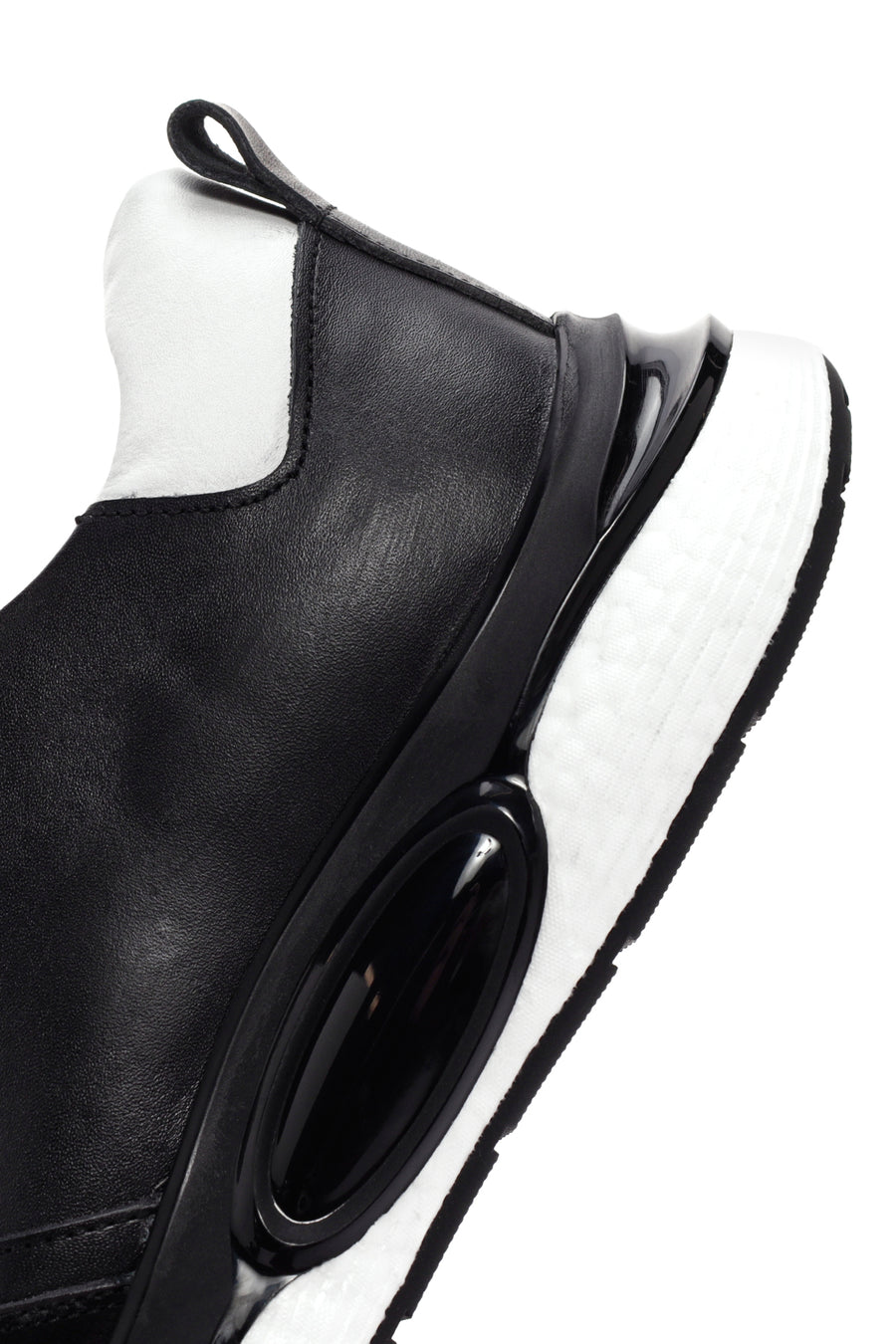 Men's Black Lace-up Leather Casual Sneaker