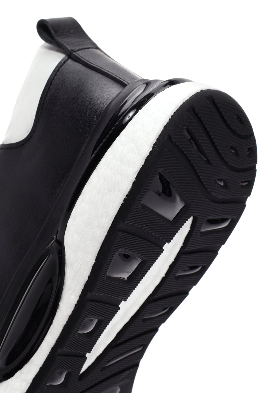 Men's Black Lace-up Leather Casual Sneaker