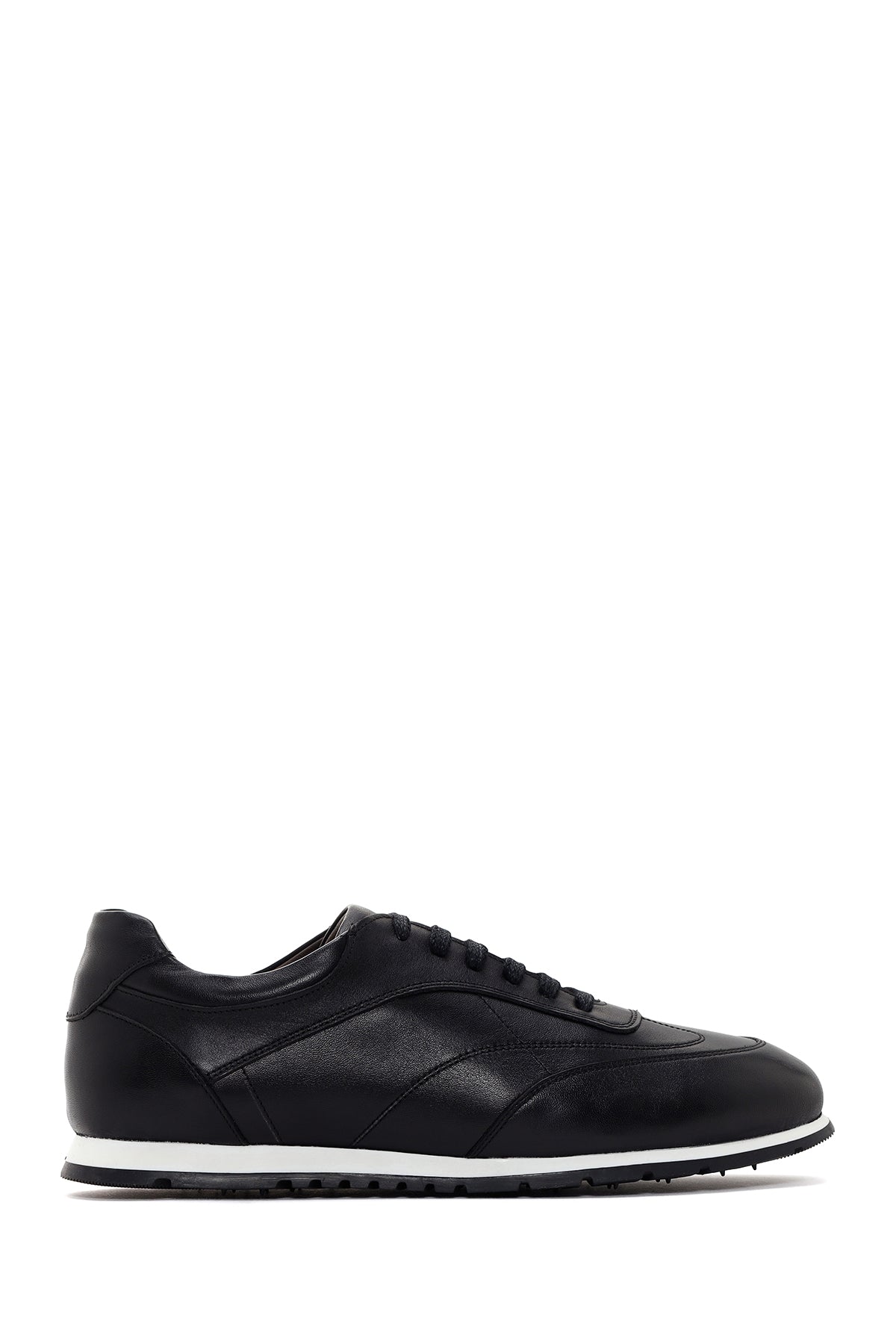 Men's Black Lace-up Leather Sneaker 24SFD650418 | Derimod