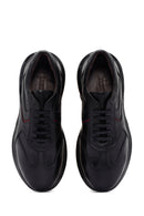 Erkek Siyah Bağcıklı Kalın Tabanlı Deri Casual Sneaker | Derimod