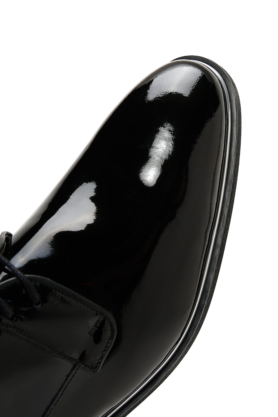 Men's Black Laced Patent Leather Classic Shoes