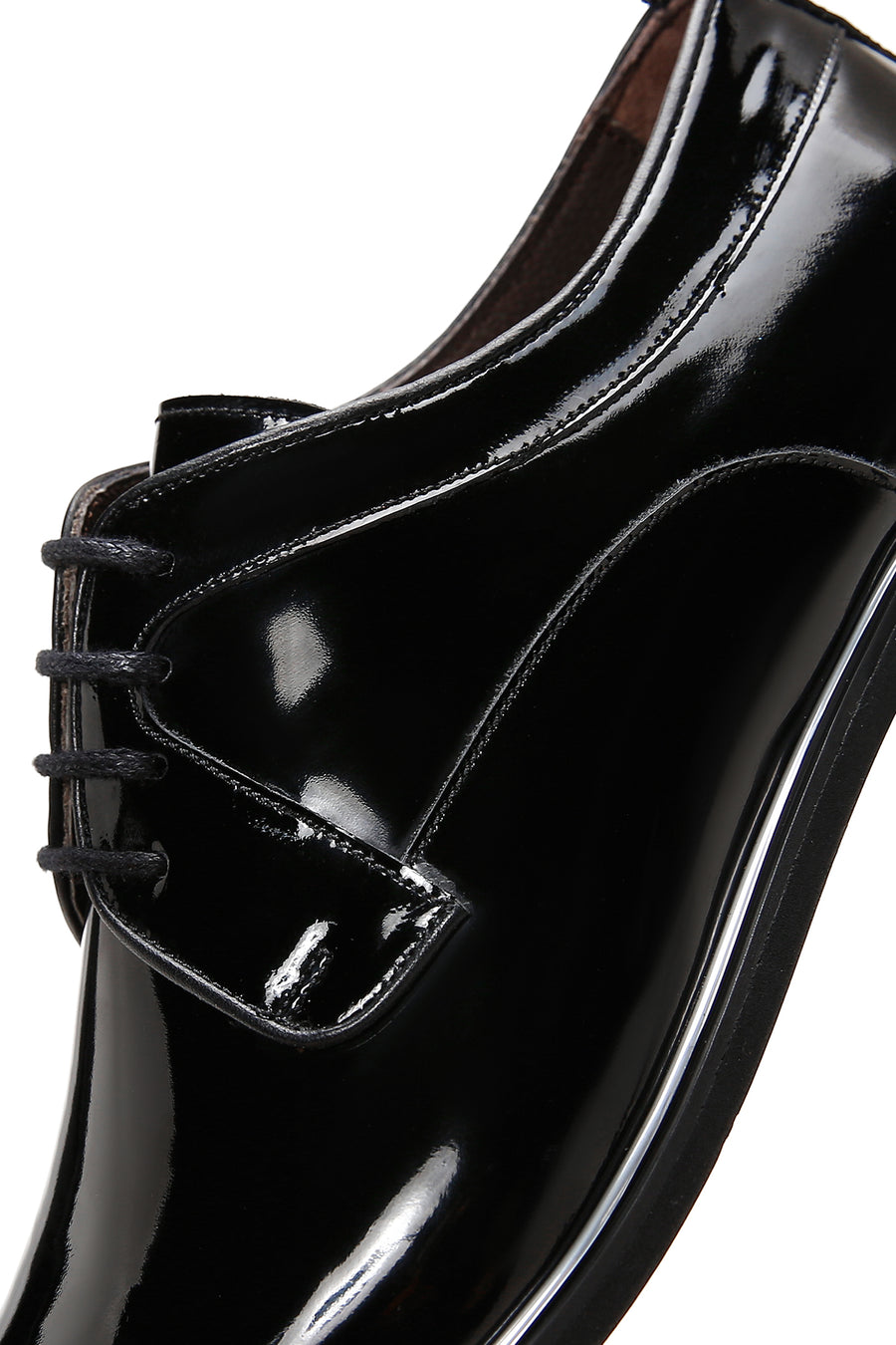 Men's Black Laced Patent Leather Classic Shoes