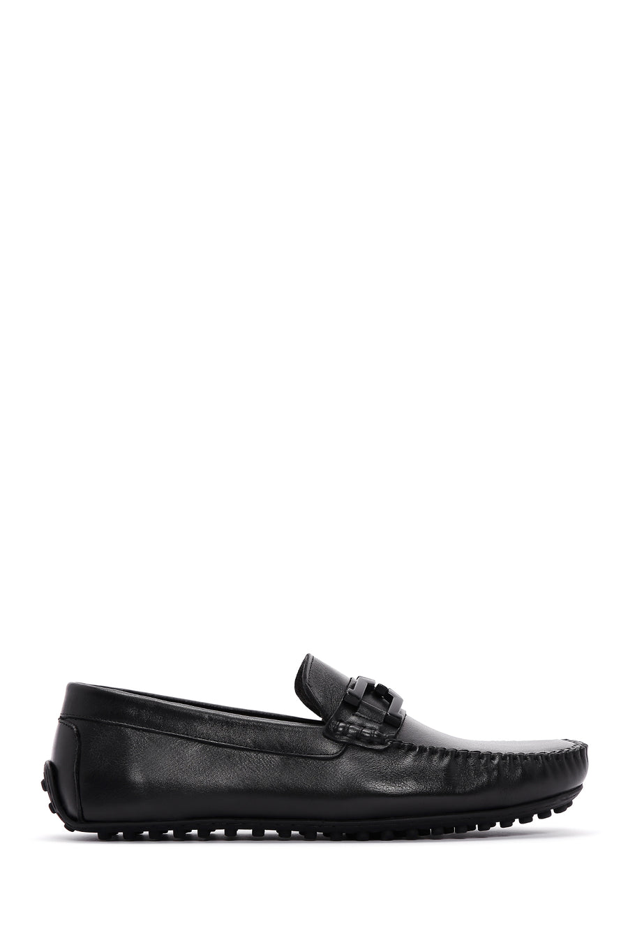 Erkek Siyah Deri Loafer 24SFD651418 | Derimod