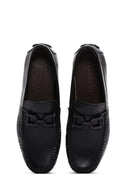 Erkek Siyah Deri Loafer | Derimod