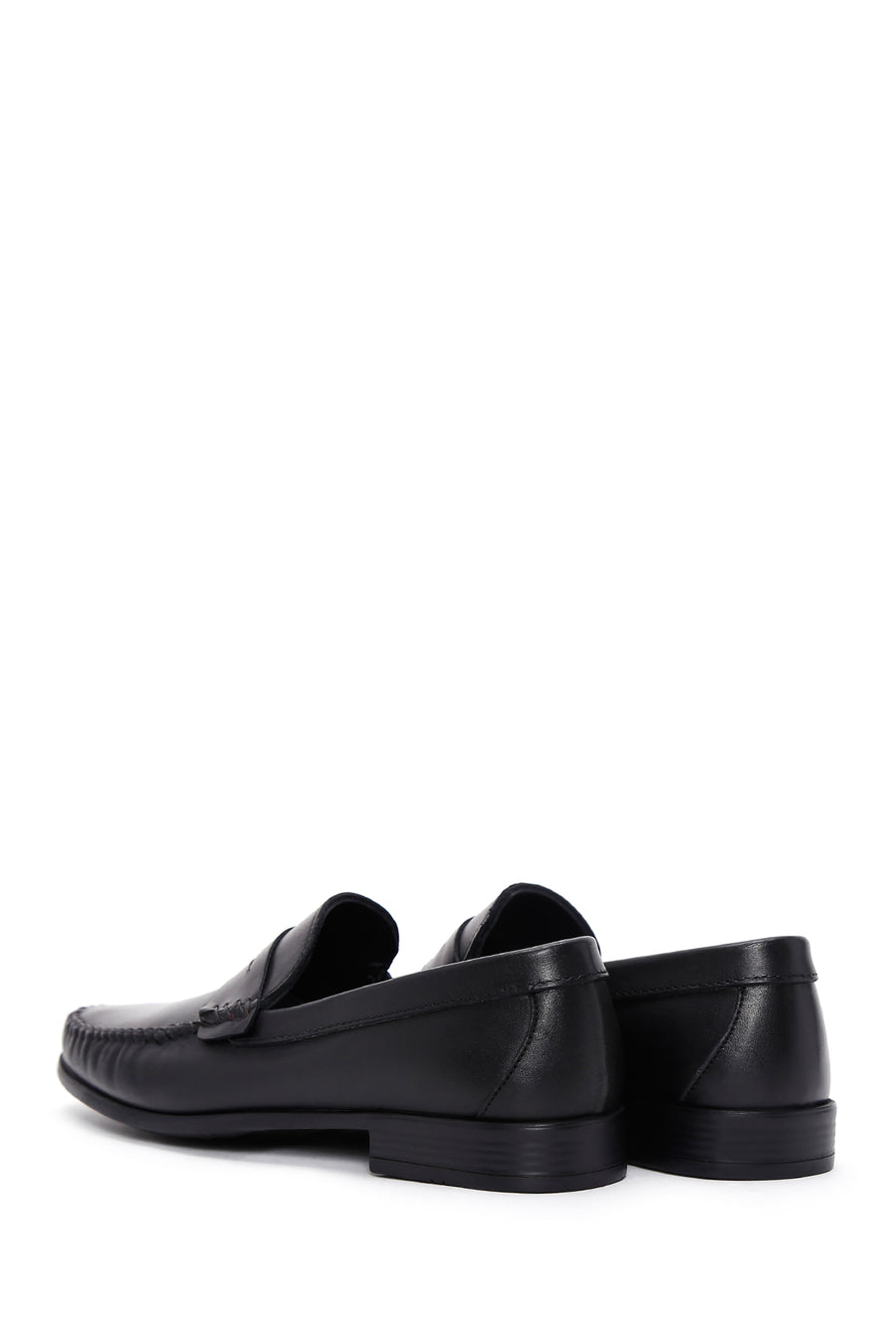 Men's Black Leather Casual Loafer