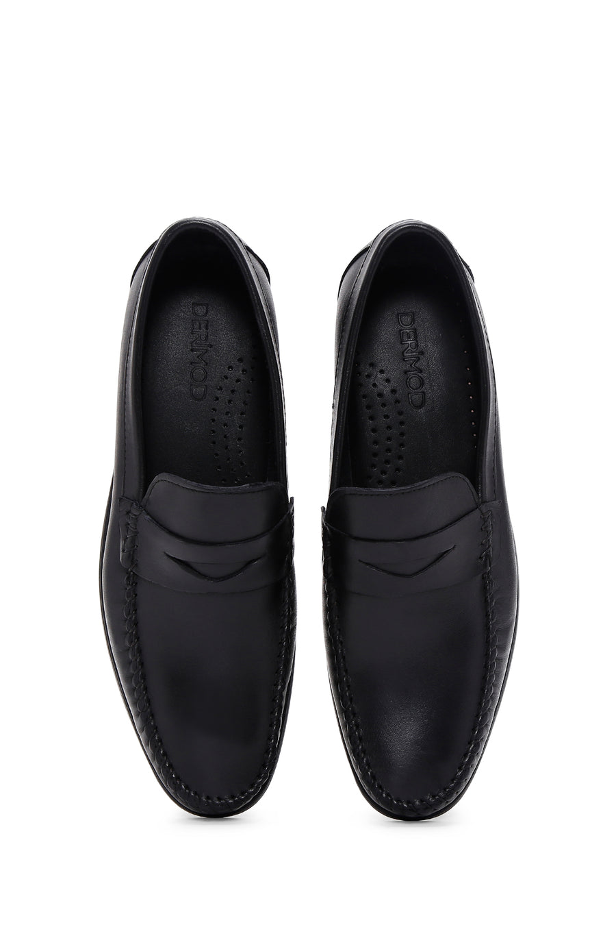 Men's Black Leather Casual Loafer