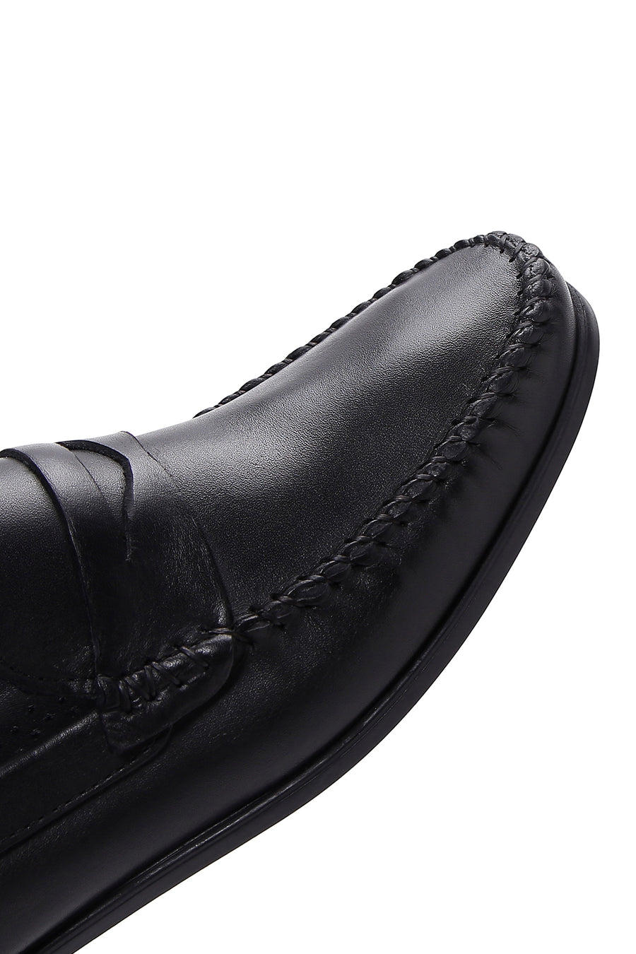 Men's Black Leather Casual Loafer