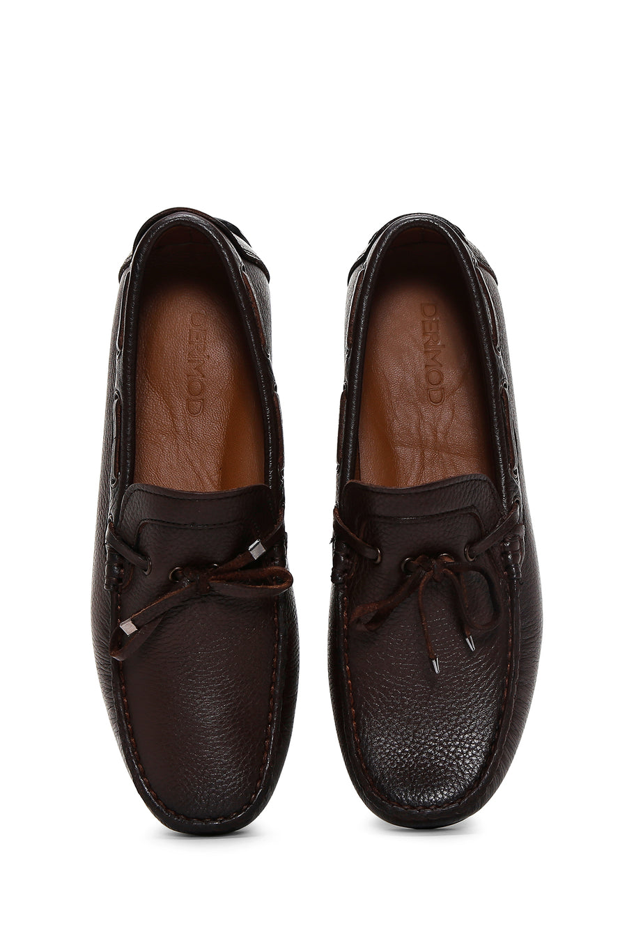 Erkek Kahverengi Deri Casual Loafer