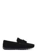 Men's Black Tassel Suede Leather Loafer | Derimod
