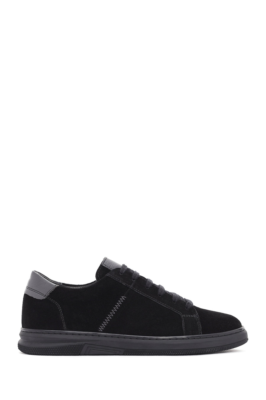 Men's Black Lace-Up Suede Leather Sneaker 24SFD673210 | Derimod