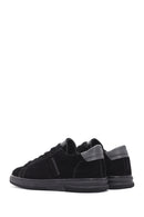 Men's Black Lace-Up Suede Leather Sneaker | Derimod