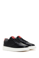 Men's Black Thick Sole Lace Up Leather Sneaker | Derimod