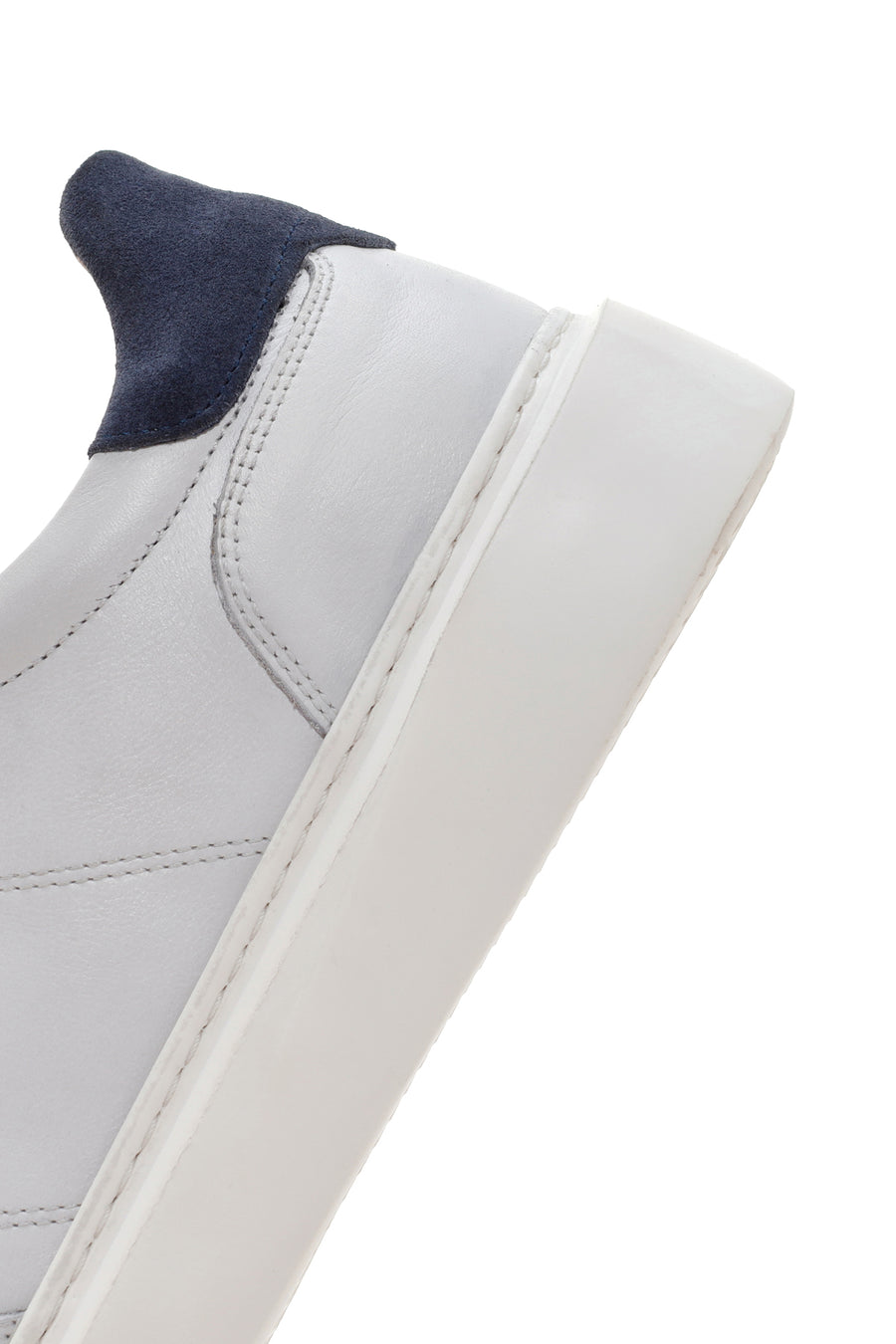 Erkek Beyaz Bağcıklı Deri Sneaker
