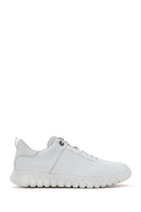 Erkek Beyaz Bağcıklı Deri Sneaker | Derimod