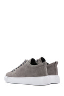 Men's Gray Lace-Up Suede Leather Sneaker | Derimod