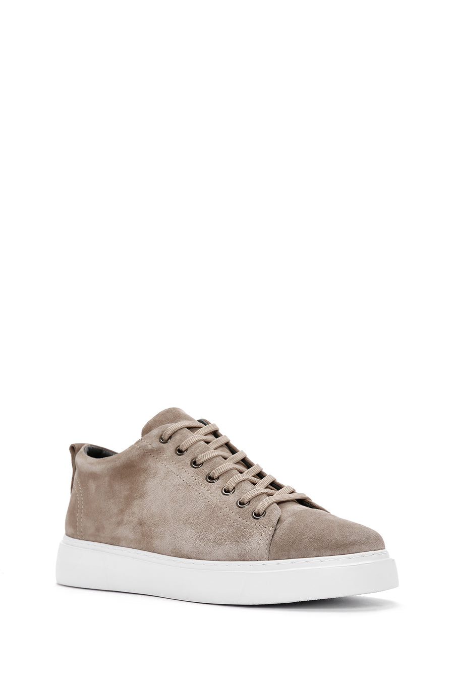 Men's Mink Lace-up Suede Leather Sneaker