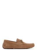 Men's Yellow Suede Leather Casual Loafer | Derimod
