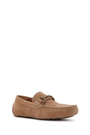Men's Yellow Suede Leather Casual Loafer | Derimod