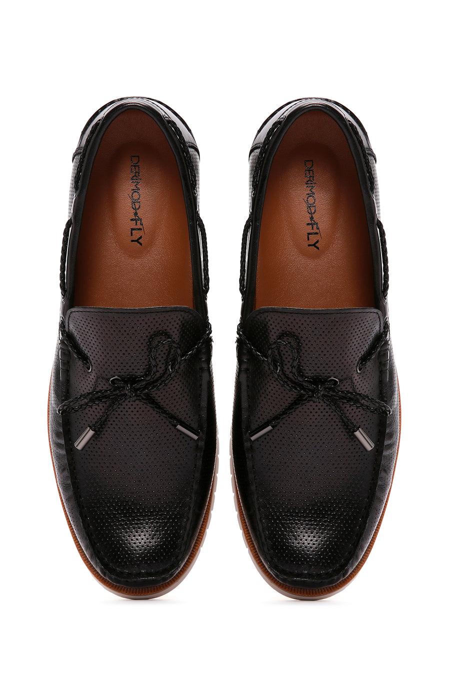 Derimod Fly Men's Black Leather Casual Loafer