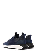 Derimod Zero Men's Blue Lace-Up Thick Sole Fabric Sneaker | Derimod