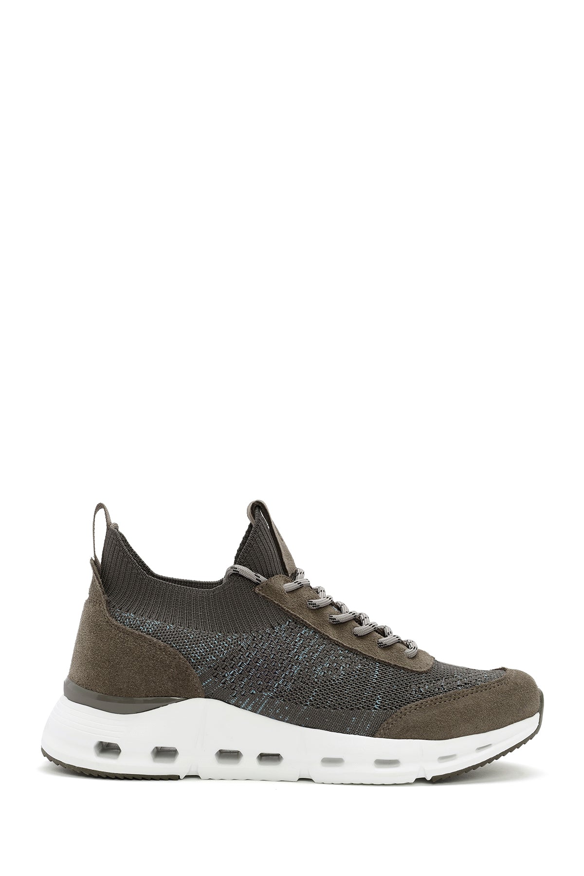 Derimod Zero Men's Beige Thick-Soled Lace-Up Fabric Sneakers 24SFD69346F | Derimod