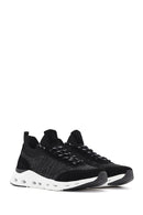 Derimod Zero Men's Black Thick-Soled Laced Fabric Sneaker | Derimod