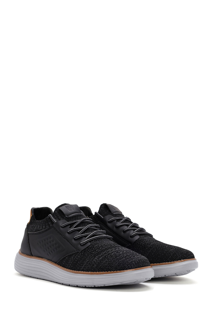 Men's Black Fabric Sneakers