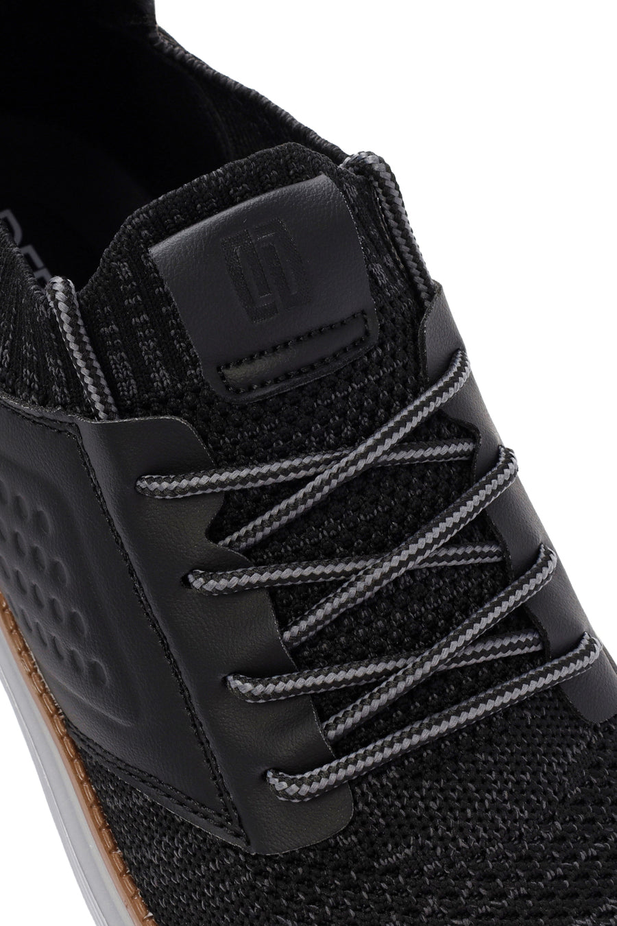 Men's Black Fabric Sneakers